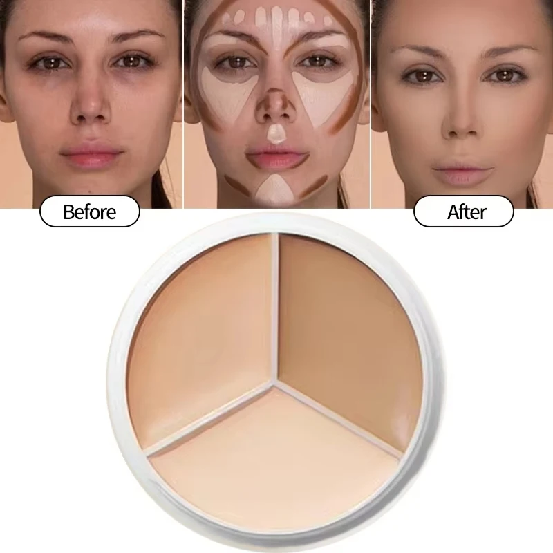 Mafik tri-color concealer, both concealing and moisturizing, coverage concealer with correcting base
