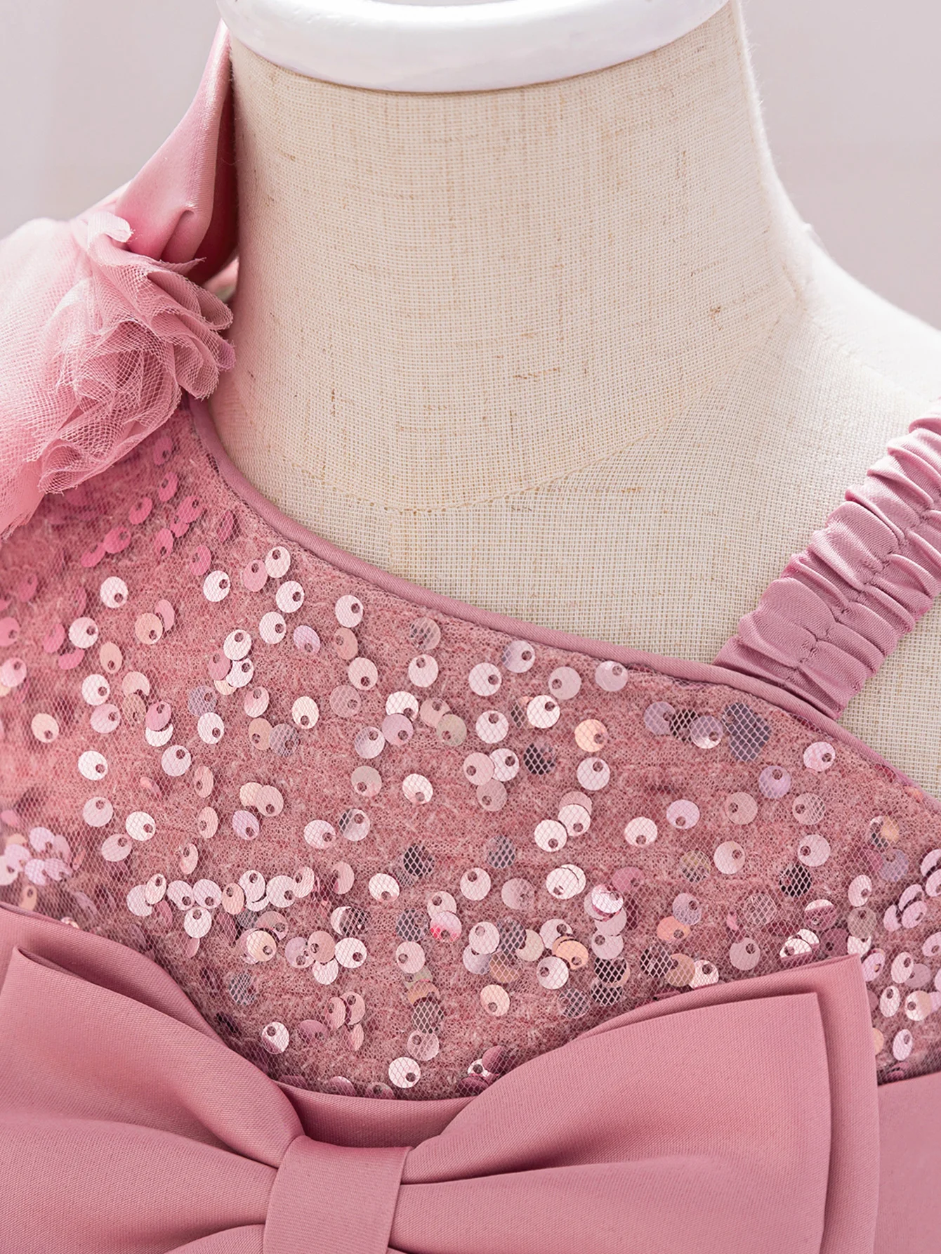 Kleinkind Halloween-Party Mädchenkleid Karneval Weihnachtskostüme Pailletten 1. Geburtstag Hochzeit Brautjungfer Prinzessin Baby Mädchenkleid – Detail 14
