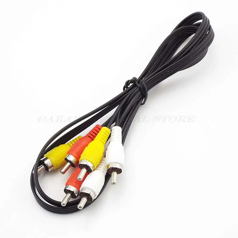 3 Rca Mannelijke Naar 3 Rca Mannelijke Connector Composiet Av Draad Stekker Audio Videokabel