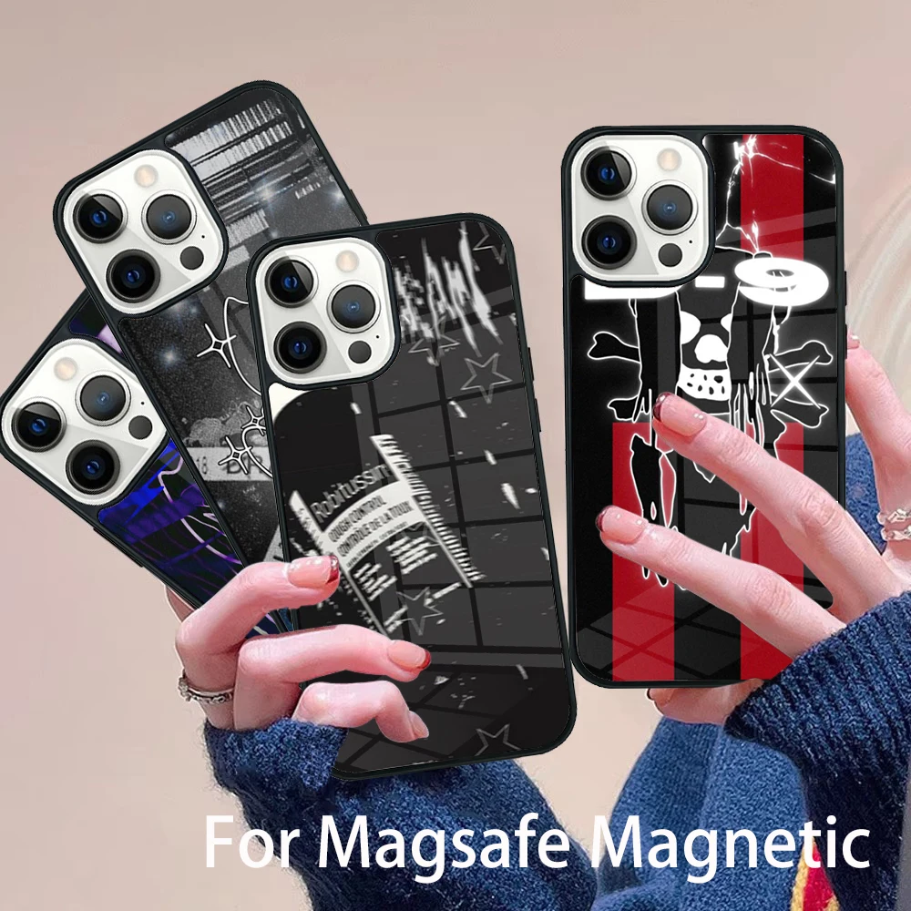 

Drain Gang Bumper Phone Case Magesafe Magnetic Wireless Charge Cover For IPhone 16 11 12 13 14 15 Pro Max Plus Mini