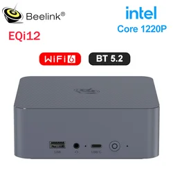 Beelink EQi12 DDR5 Intel Core i3 Processors 1220P 24G RAM 500G SSD WiFi6 4K HD Desktop Computer VS SEi12 12450H SER5 Pro 5800H