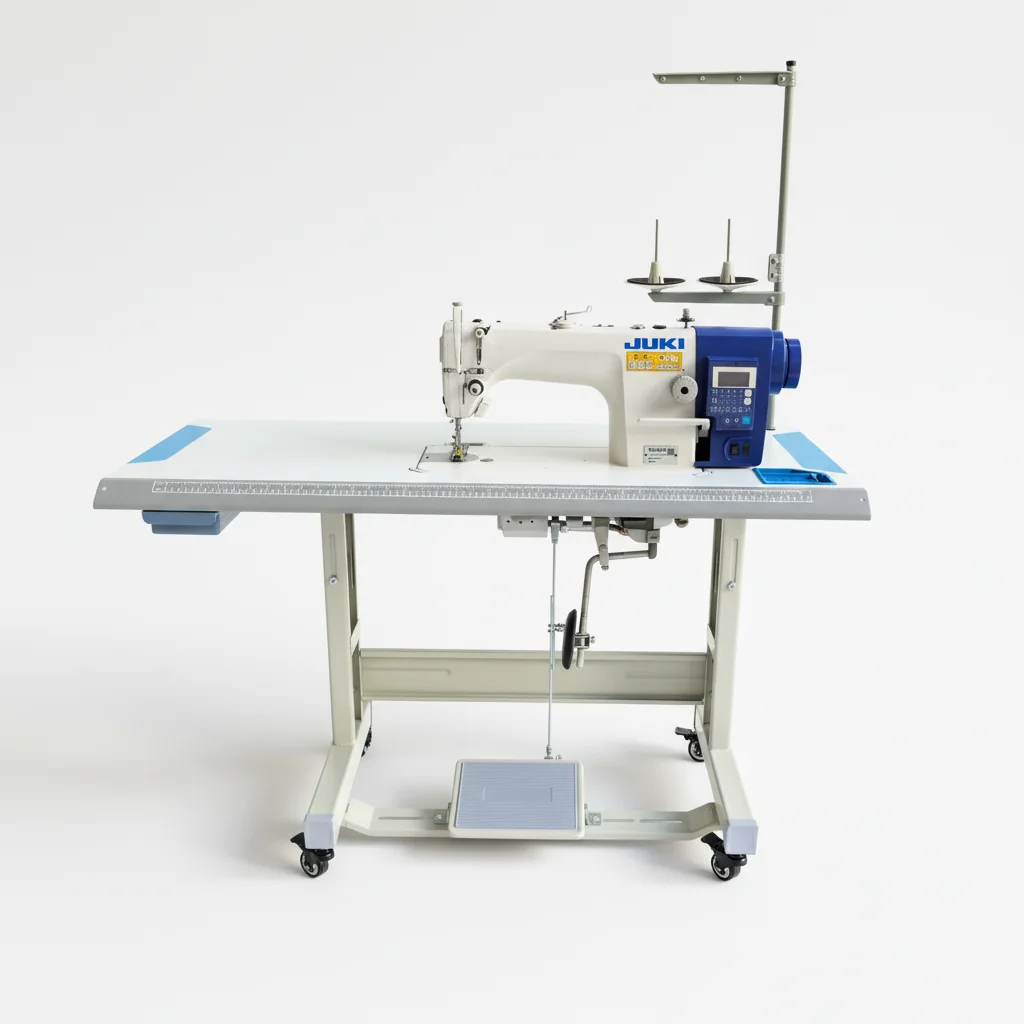Gebrauchte JUKI Nähmaschine DDL-7000A-7 mit Motor, automatischem Fadenabschneider, Steppstich für Bekleidung.