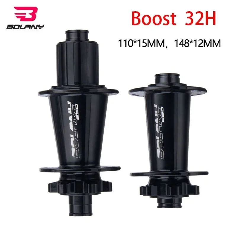 BOLANY Bicycle Thru Axle BOOST Hub 15*110mm MTB Bike Hub NBK 5 Sealed Bearing 32 Holes Disc Brake Front/Rear Bicycle Hub