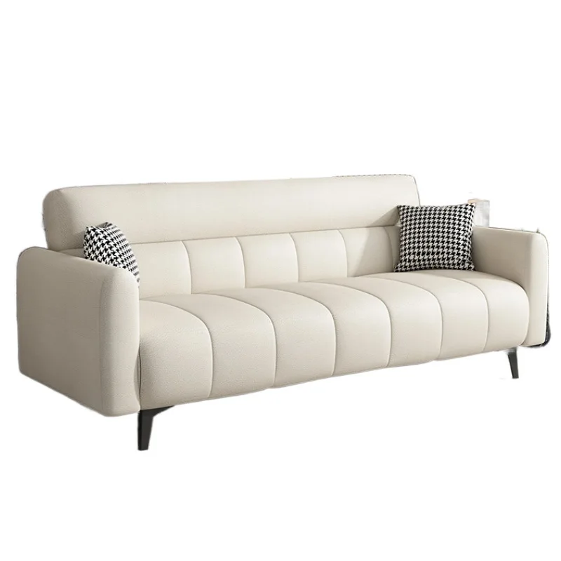 

Cat scratching leather sofa, piano keys, simple modern folding sofa bed dual-purpose, small rental room living room