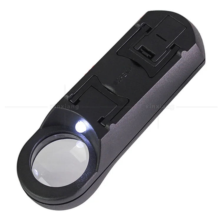20 Stück 10 Mal 30 mm LED-Lampe, einziehbare Halterung, Handheld-Identifikationskollektion, antiker Schmuck, Schiffslupe