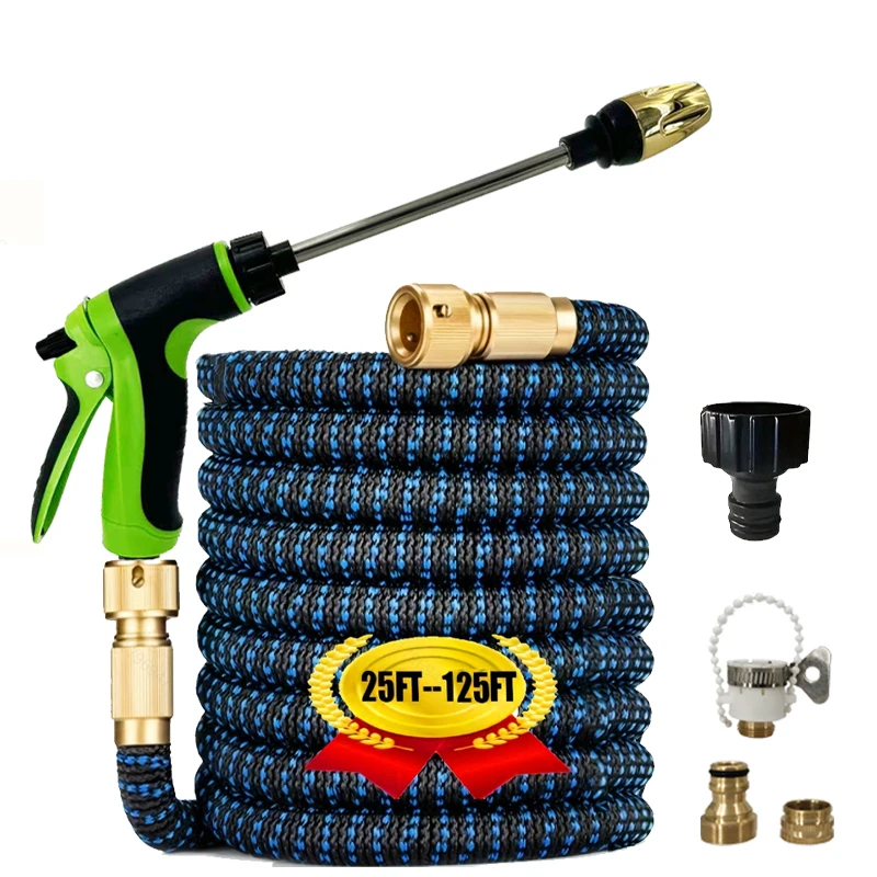

FLOWERS SPRAL Expandable Garden Watering Hose High Pressure Car Wash Magic Flexible Water Hose Jardin Irrigation Cleaning Tools