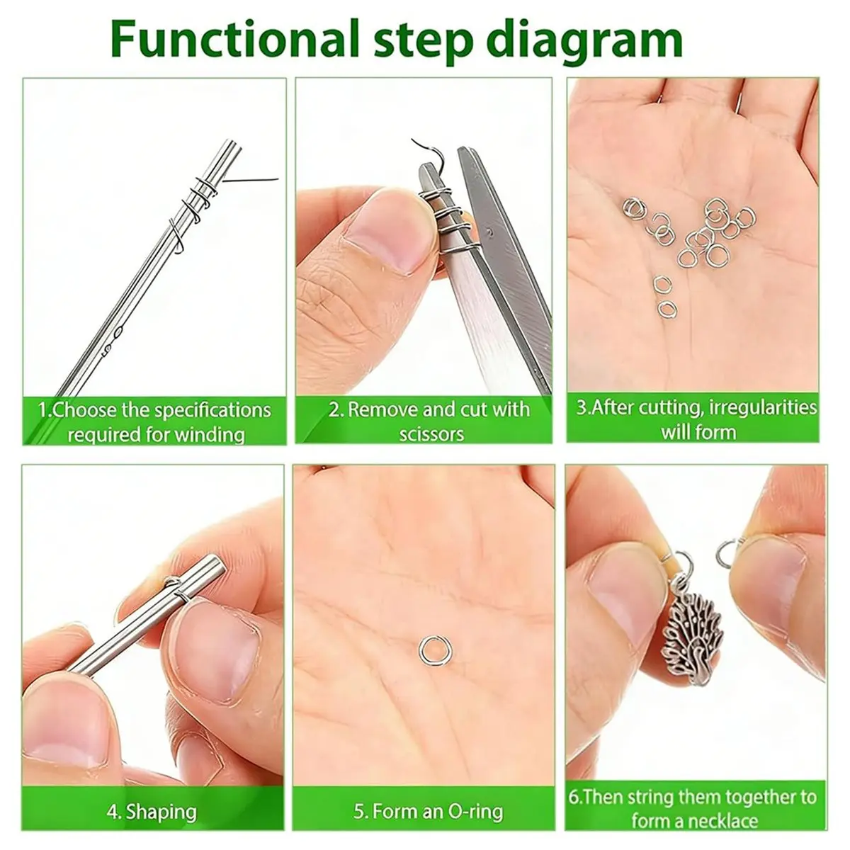 Stainless Steel Wire Core Stick Roll Mandrel Set, 30 Sizes, 220mm Length for Jewelry Making