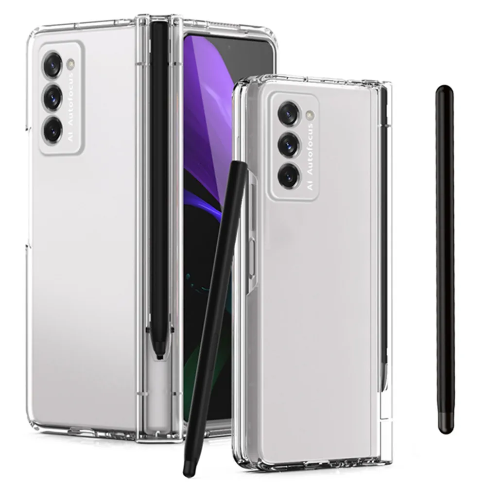 Hinge Pen Case For Samsung Galaxy Z Fold 5 4 5G Cover Tempered Glass Flim For Samsung Z Fold 3 2 Pencil Slot Case 360 Protection