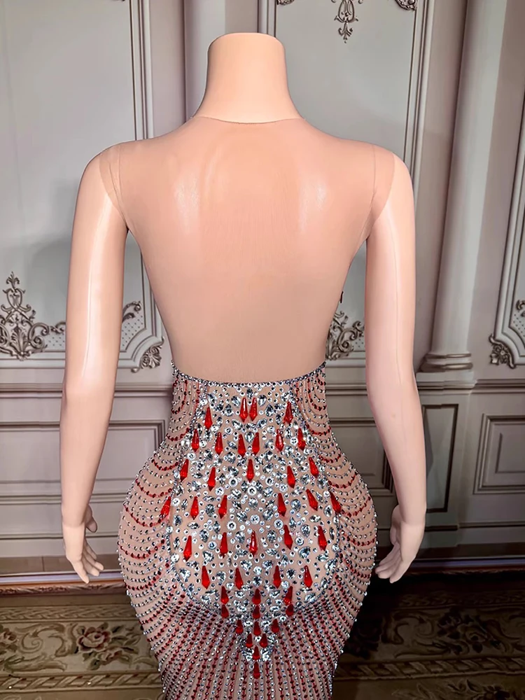 High Quality Hot Stamping Sexy Elastic Mesh Dress 2025 New Fashion Custom Women'S Clothing