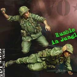Kits de modelos de figuras de resina a escala 1/35, juguete de Hobby en miniatura militar histórico, 2 figuras de infantería de EE. UU. Sin montar, sin pintar, C503