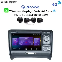 12G+256G Carplay Auto Android 13.0 4G LTE IPS DSP Car DVD Player GPS Map WIFI Bluetooth RDS Radio For Audi TT MK2 8J 2006-2014