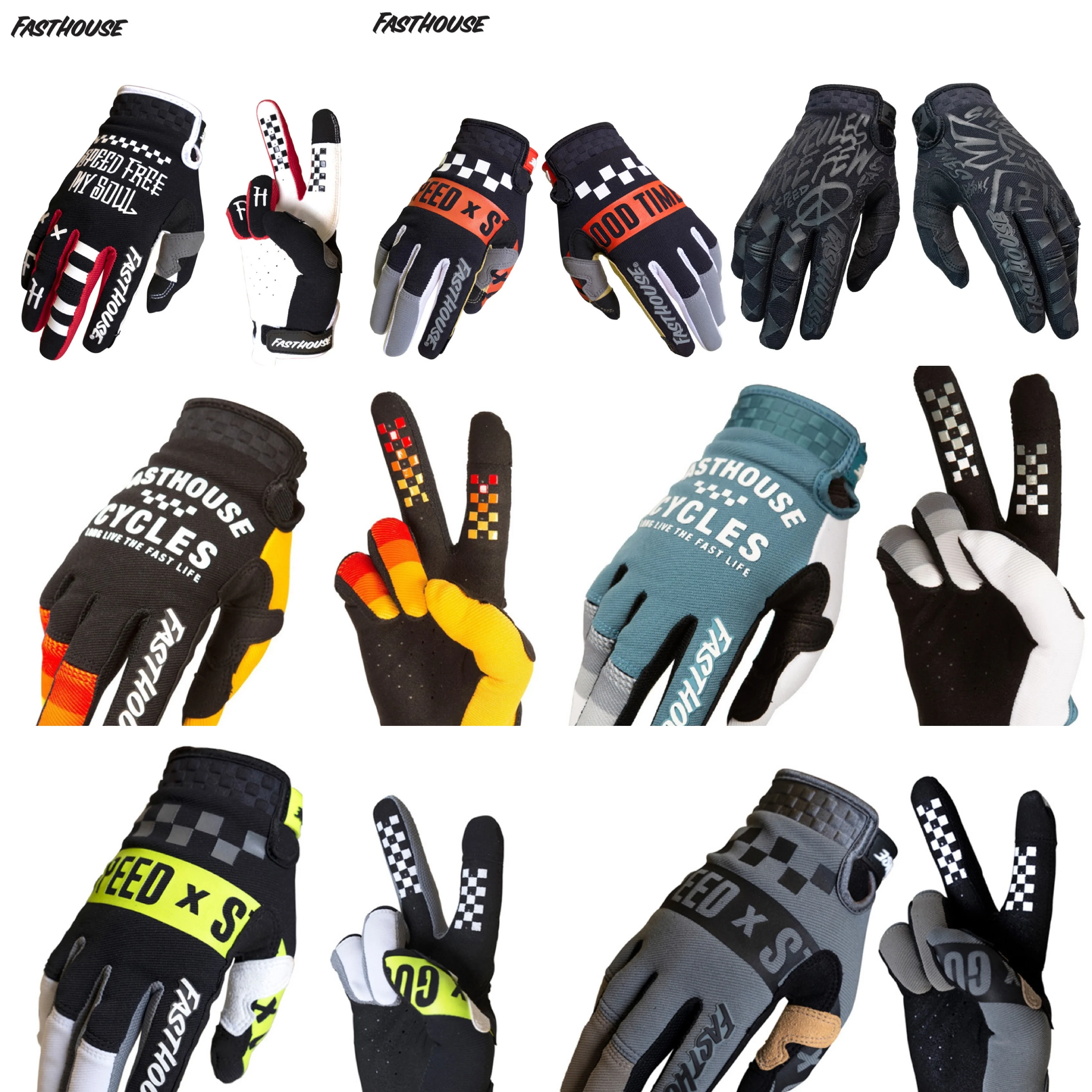 2024 Fasthouse New Motorcycle Gloves Speed Style  Motocross Glove Riding Bike Gloves MX MTB Off Road Racing Sports Cycling Glove