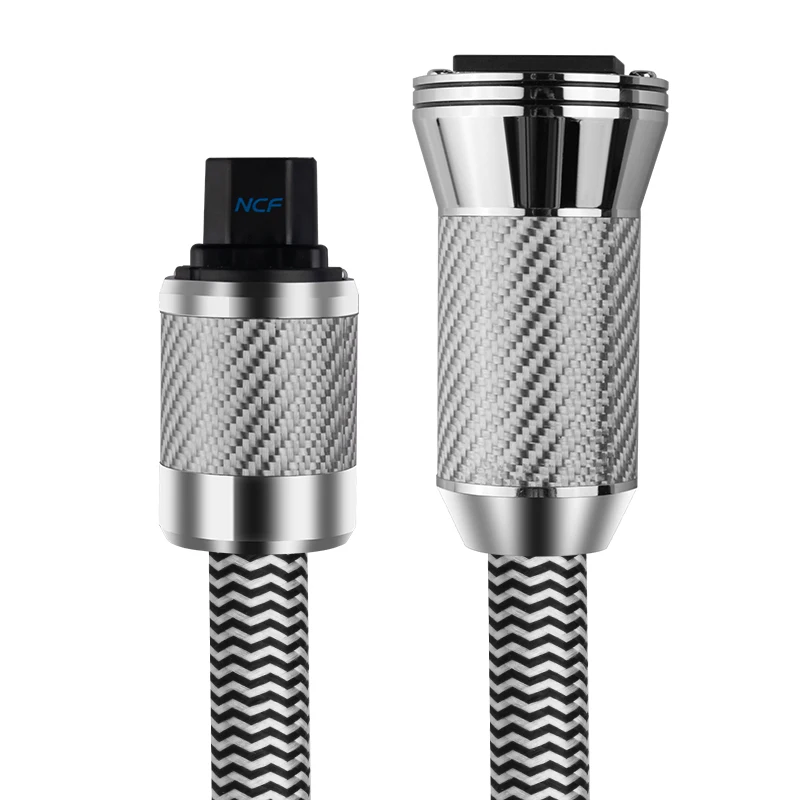 YYAUDIO HIFI Filtr Zasilania Kabel Zasilający Złącze NCF Obudowa Wtyku z Włókna Węglowego Rodowany Kabel Przedłużający — zdjęcie produktu 7