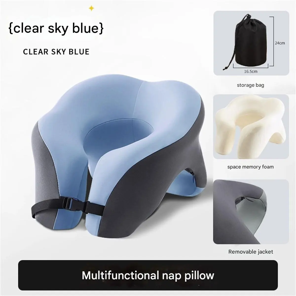 New office U-shaped nap pillow artifact multifunctional student lying down to sleep nap pillow sleeping pillow driving travel pi