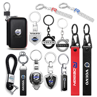 For Volvo Key Chain V90 V60 V40 XC90 C30 XC60 S80 S60 XC40 Rdesign Car Styling Metal Key Ring Key Holder Braided Rope Key Case