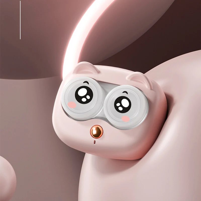 Kontaktlinsenreiniger Ultraschall mit abnehmbarer Box Entfernen Sie die Tränenprotein-Reinigungsmaschine Tragbares Kontaktlinsen-Etui