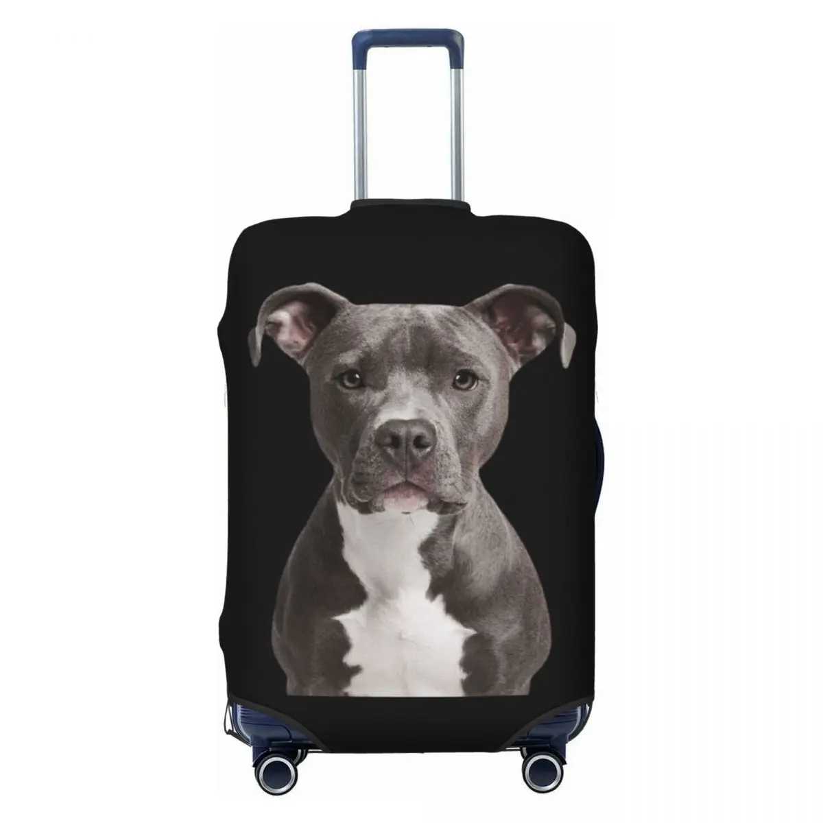 Custom Fashion American Pit Bull Terrier Luggage Cover Protector Washable Travel Suitcase Covers