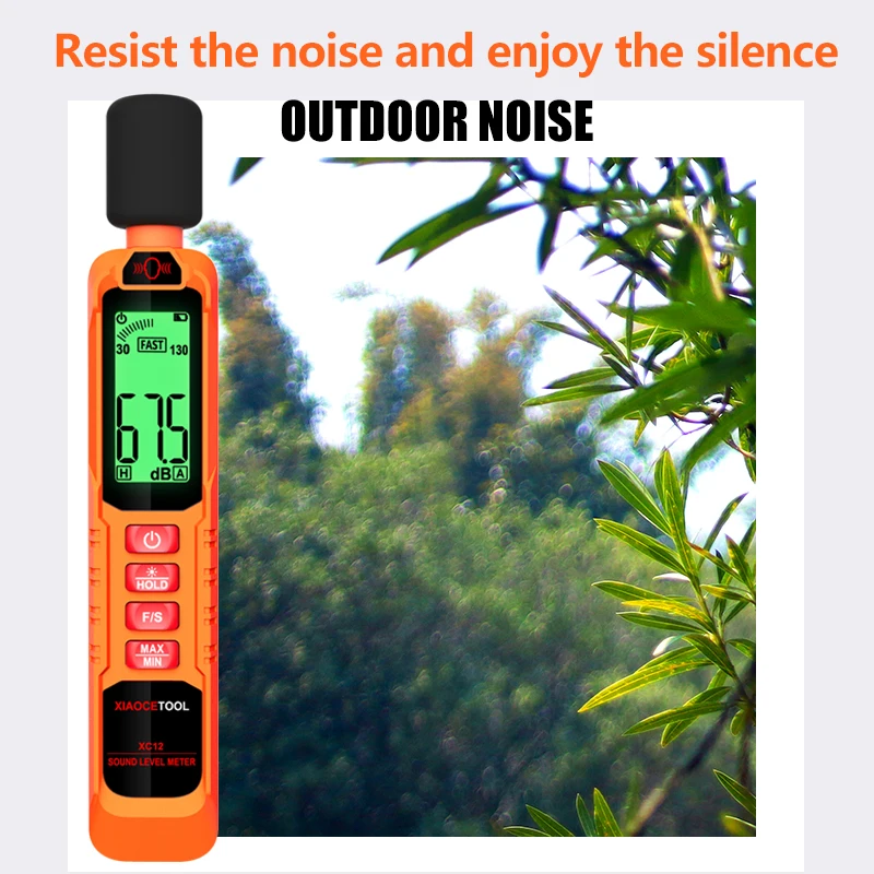 المهنية الرقمية مقياس الضوضاء عالية الدقة المحمولة ديسيبل تستر مستوى الصوت متر للاستخدام المنزلي DB 30 ~ 130dB