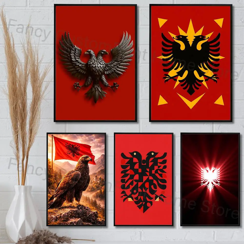 

A-Albanias Flag A-Albanians Anime Wall Art Canvas Painting Poster For Living Room Home Decor Decoration Picture