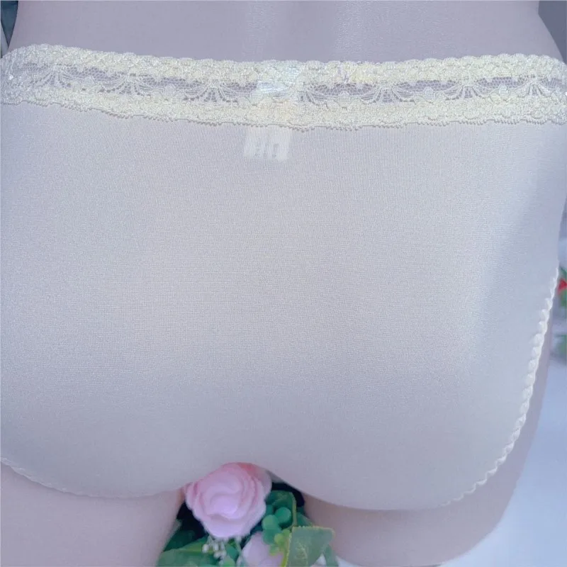 Man's Yellow White Lace Cute Sweet Panties BF Gifts Private Party view 5