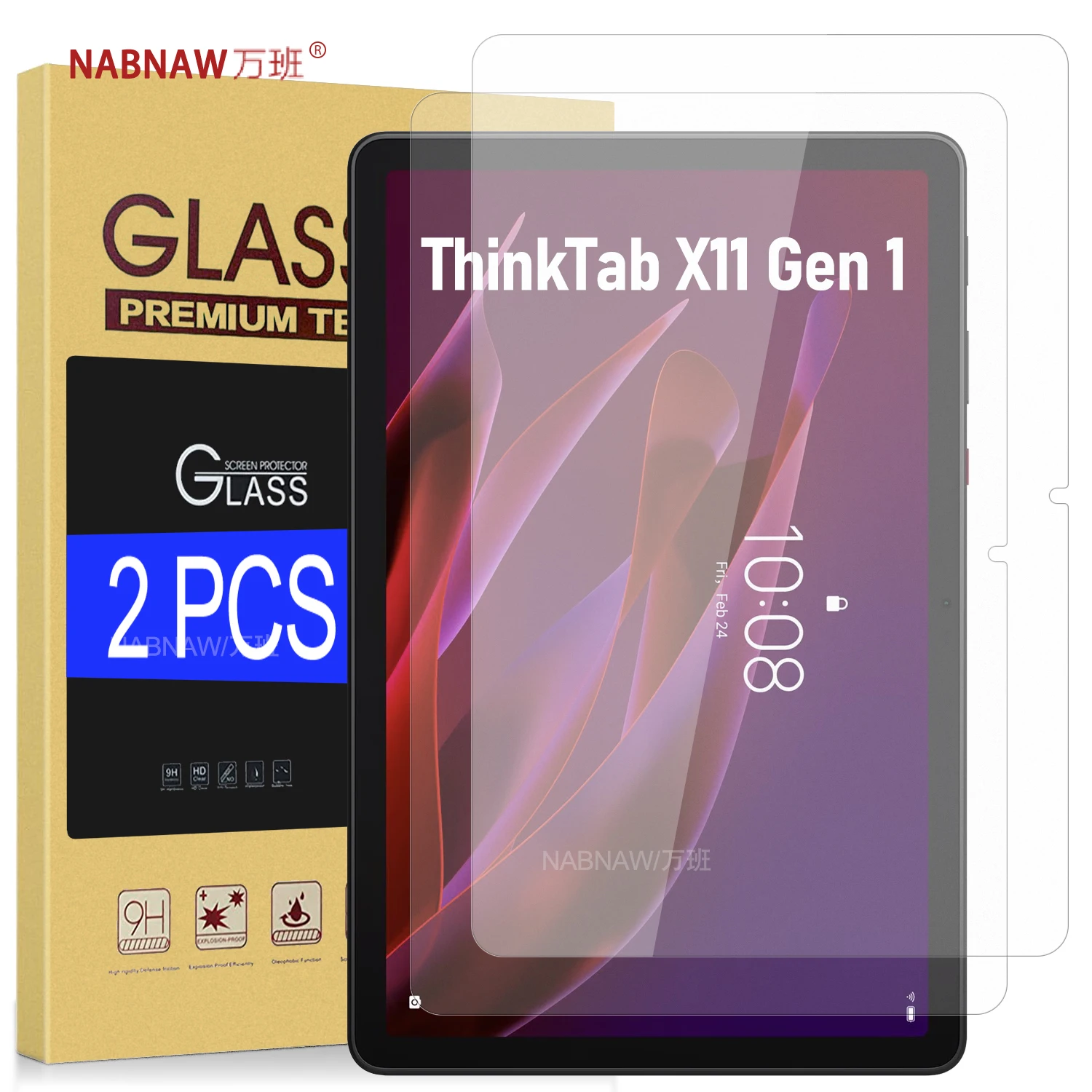 

On Lenovo ThinkTab X11 Gen 1 HD Tempered Glass Screen Protector For Lenovo ThinkTabX11 Gen1 9H Scratch Proof Film 2-Pieces