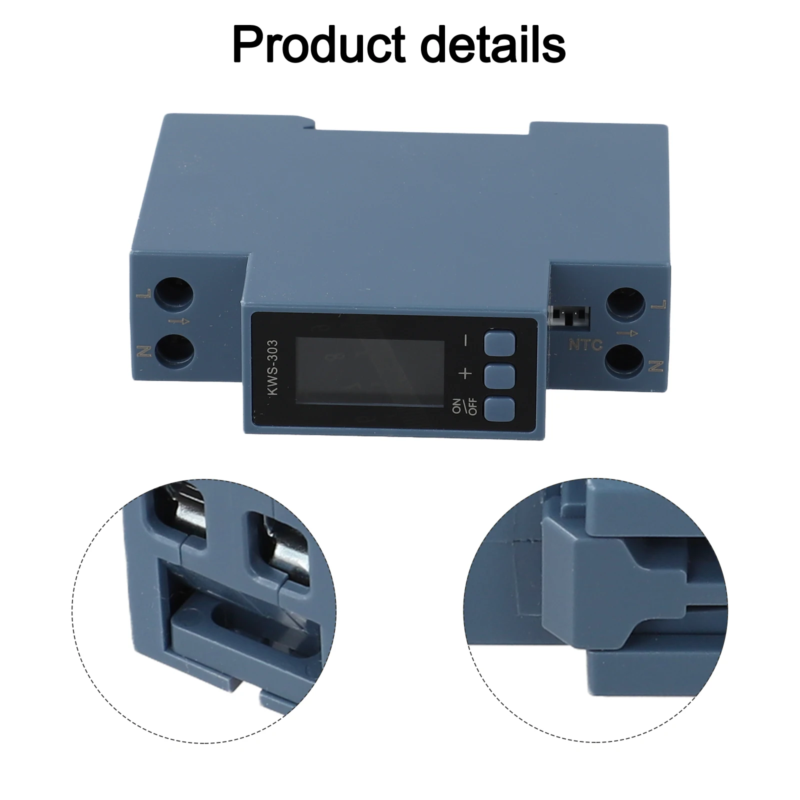 

Electrical Setup AC Power Meter Compact Electrical Meter 82*50*24mm Flame-Retardant Material High-Definition Display