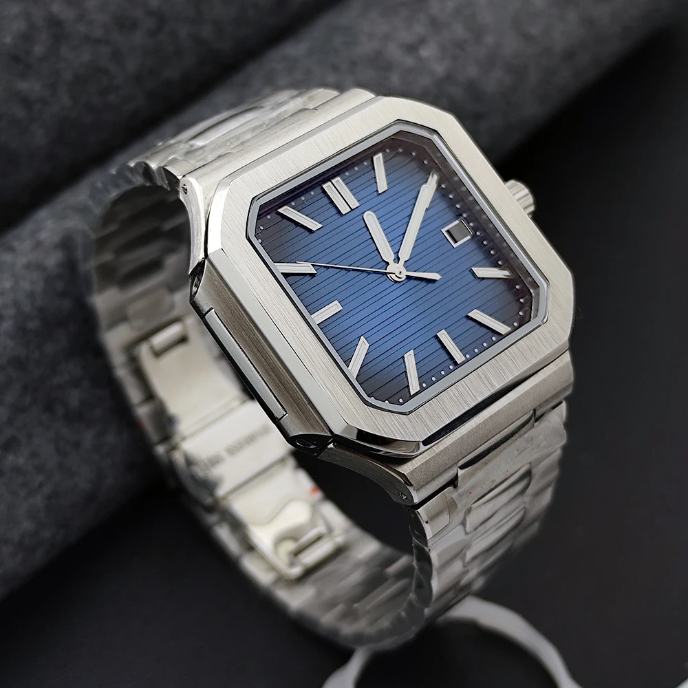 NH35 Watch Men's Automatic Watch 38.5mm Stainless Steel Square Watch Sapphire Glass NH35 Movement Watch