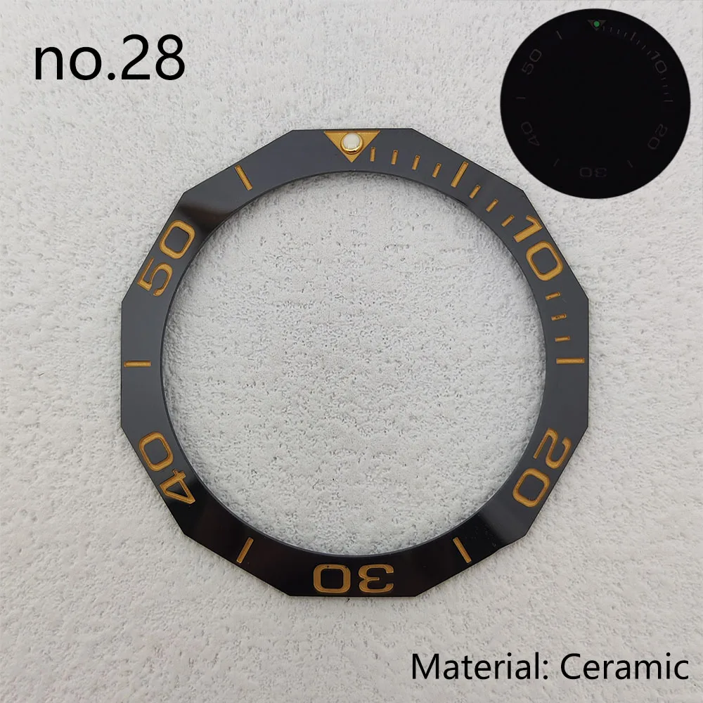 green Luminous watch bezel insert Suitable for 42.3mm watch case bezel Ceramic aluminum bezel insert module watch accessories
