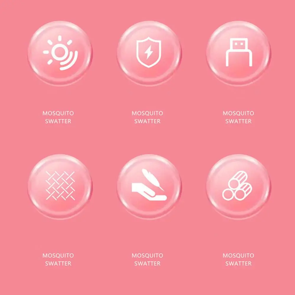 Pest Control Mini USB Mosquito Swatter Electric Shock Candy Color Insect Racket Simple Portable Fly Bug Zapper Outdoor