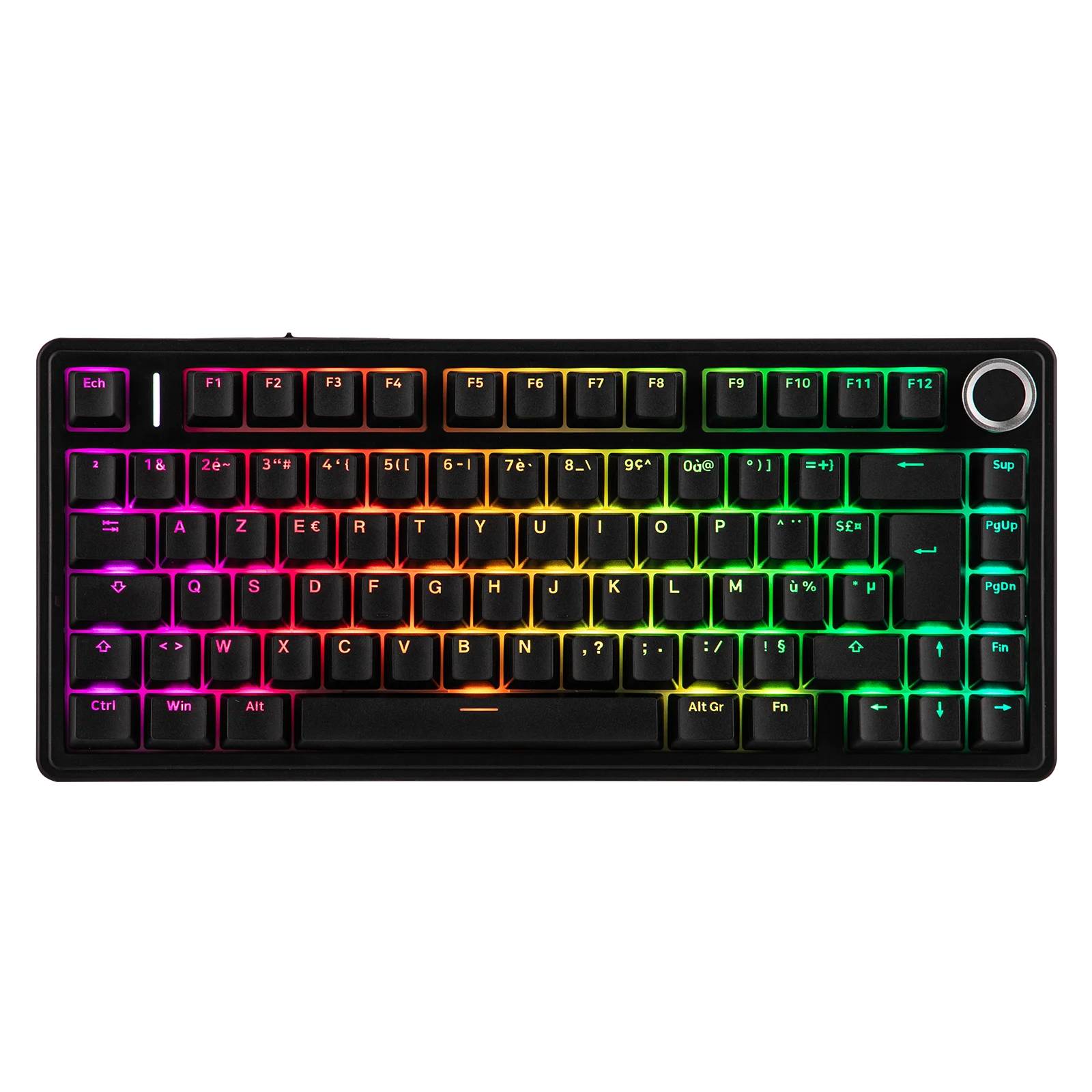 ISO-FR Layout AULA F75 75% AZERTY French Layout Wired/Bluetooth/2.4G Wireless Mechanical Gaming Keyboard RGB Backlighting 4000mAh Battery For Win/Mac