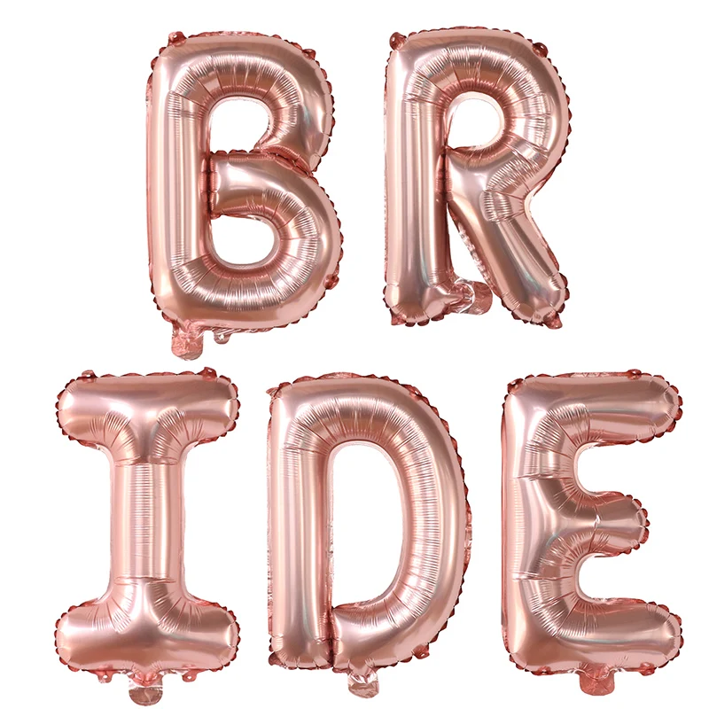 32Inch Rose Gold Silver Bride To Be Balloon Wedding Decorations Bride Letters Foil Ballon Bridal Shower Bachelor Party Supplies