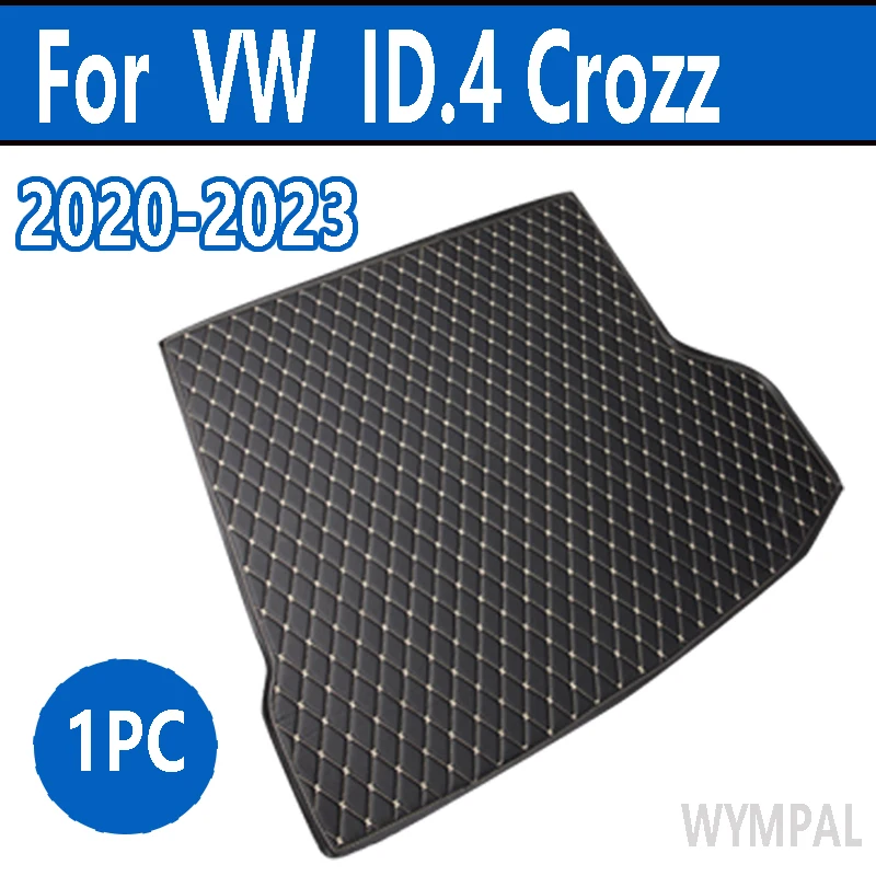 Car Mats For VW Volkswagen ID.4 Crozz 2020 2021 2022 2023 Leather Mat Car Trunk Mat Organizador Maletero Coche Car Accessories