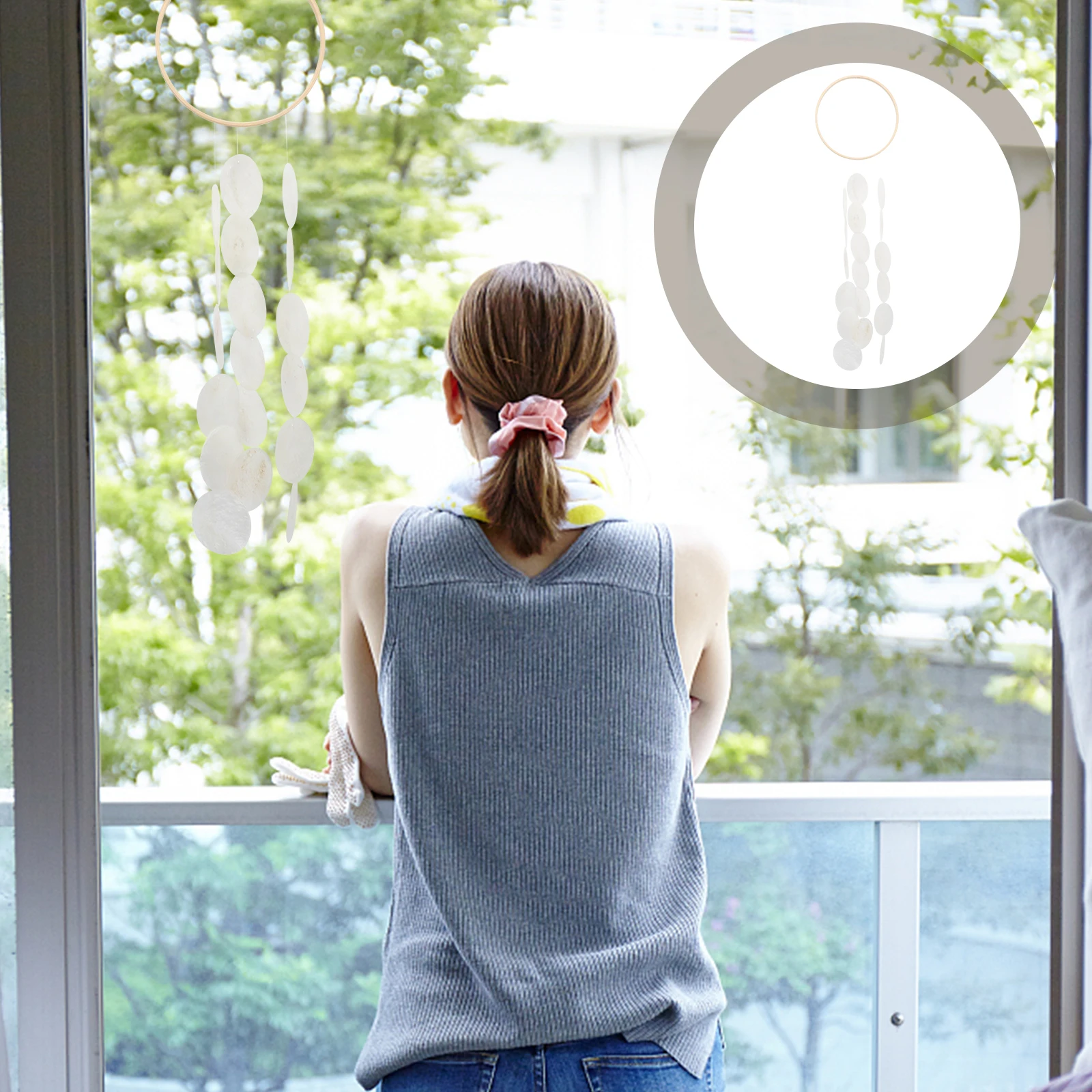 

Shell Wind Chime Decoration Durable Chic Style Home Balcony Yard Pendant Wind Bell Ornament Outdoor Decor