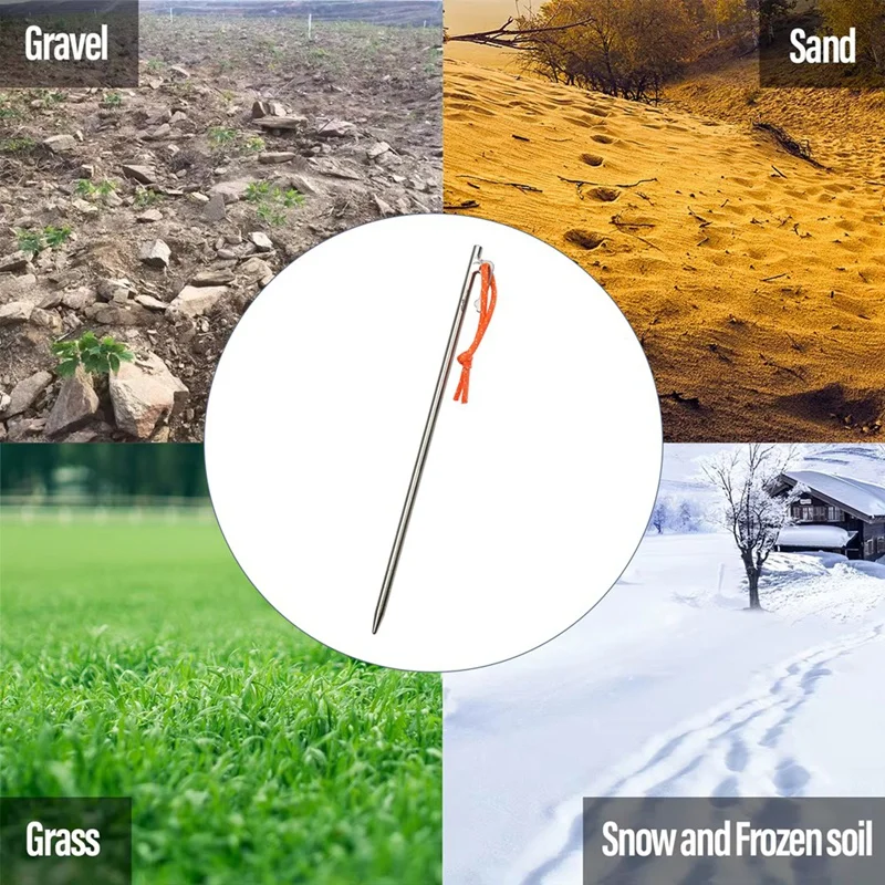 

B39B-Tent Stakes Titanium Alloy Nails Tent Pegs For Camping Tent Stakes Unbreakable And Inflexible Tent Nails Camping Tool