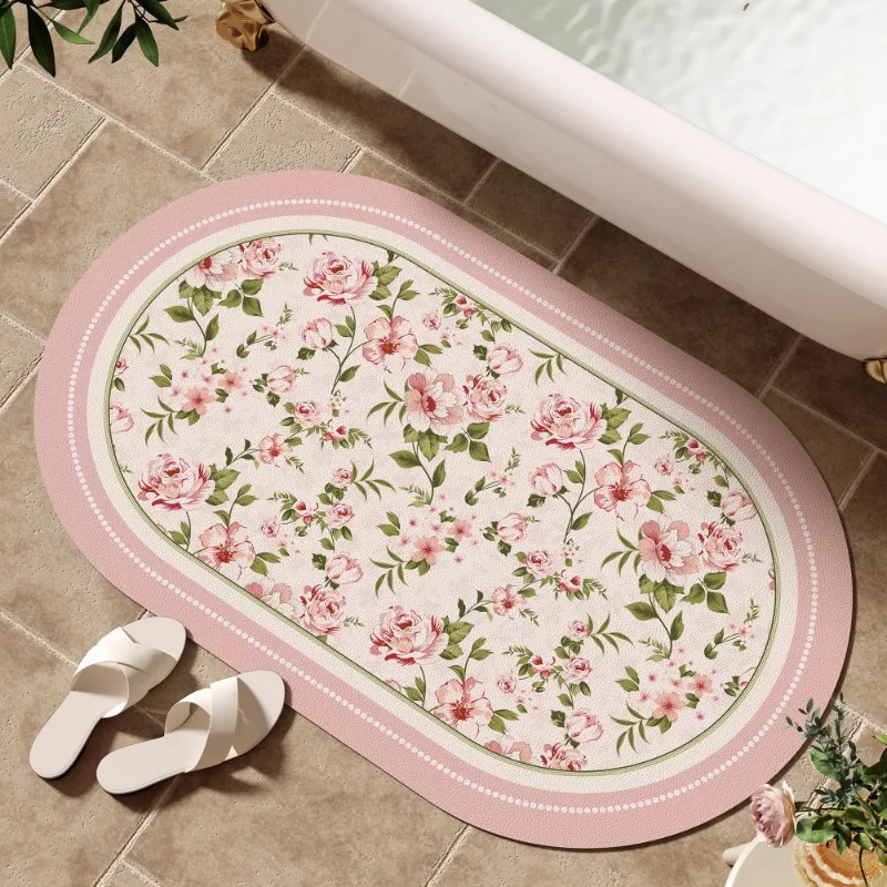Amerikanische Badezimmer saugfähige Bodenmatte schnell trocknende Toilette Eingang Duschraum Eingangstür Fußpolster rutschfester Kieselalgen-Schlammteppich