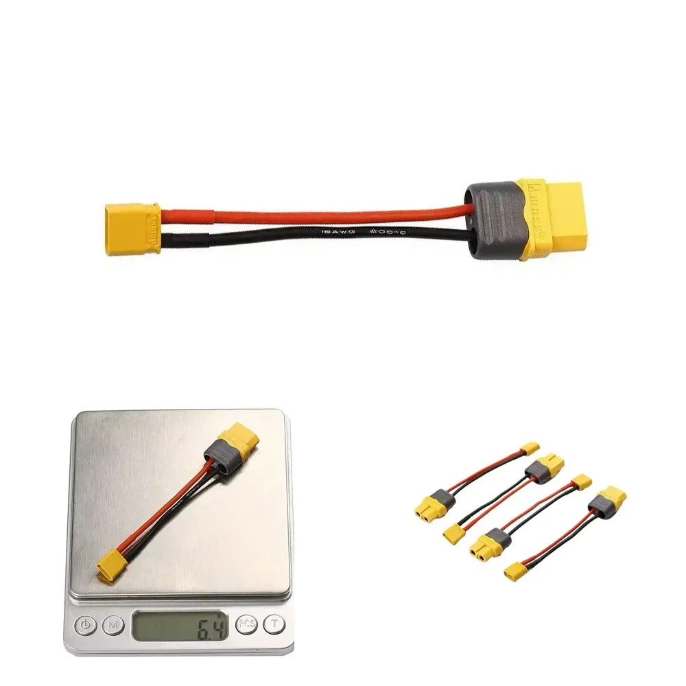 

4 шт. адаптер AMASS XT30 к XT60 — силиконовый провод 100 мм 16AWG для аккумуляторов RC LiPo, дронов, автомобилей и лодок