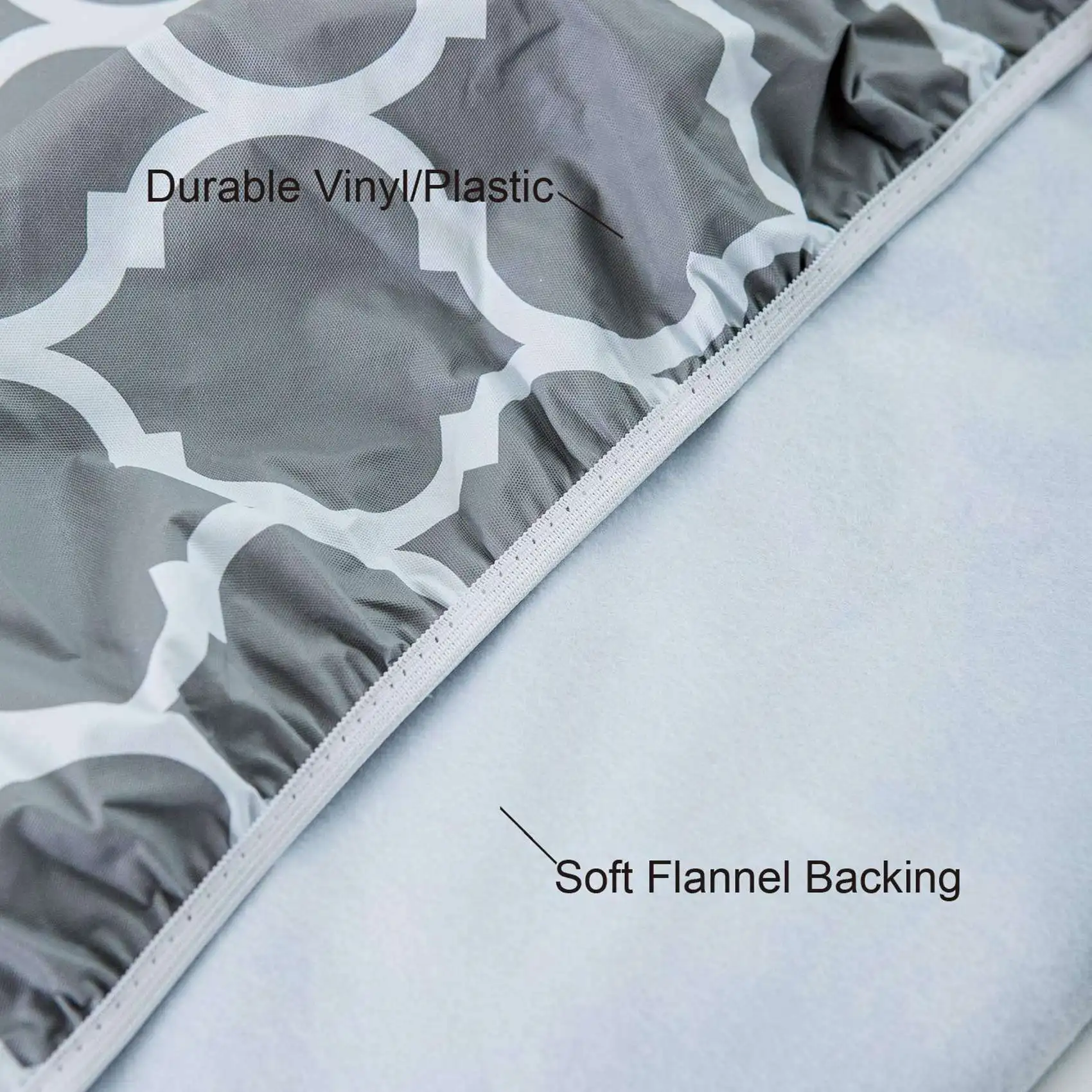 

Круглая скатерть ABAH-2X с эластичным краем, водонепроницаемая, маслостойкая, из ПВХ, легко моющаяся, для использования внутри и снаружи помещений.