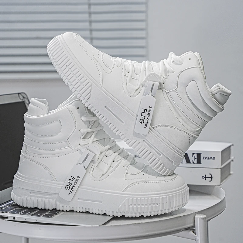 

New Fashion Men's Sneakers Soft Comfortable Non Slip Wear Resistant Sole Daily Casual Men Shoes Preppy Winter Skate Ankle Boots