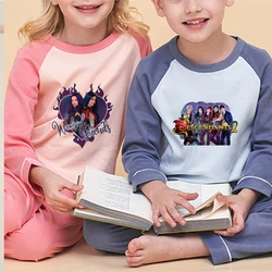 Descendants 100% Cotton Kids Pajamas Sets Baby Girls Boys Clothes Pijamas Childen Cartoon Long Sleeve Tshirt+Pants Sets