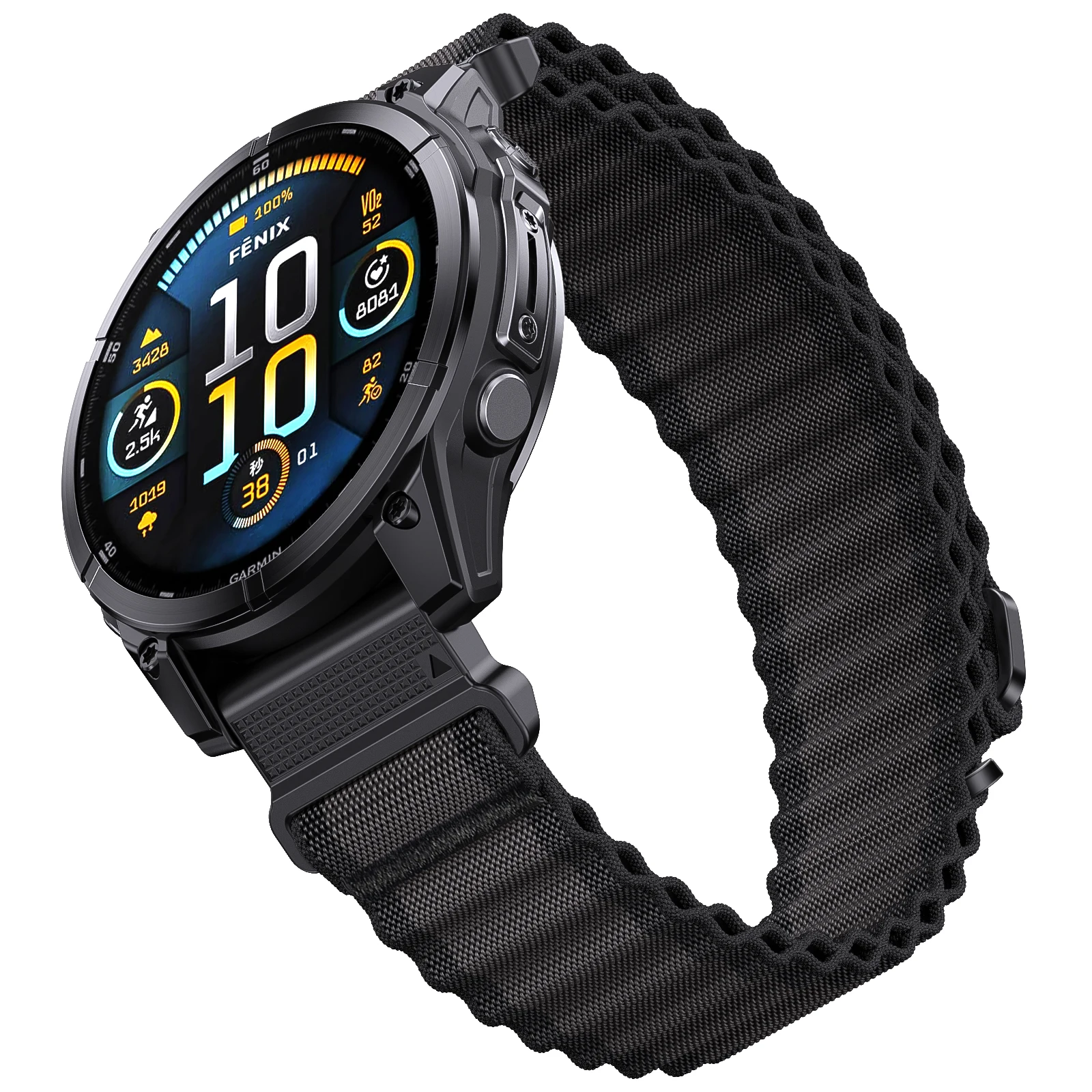 Ocean nylon woven watch strapGarmin Fenix8 8X 7 7X Pro 6 6X 5 5X Plus 47mm 51mmQuickFit strap instinctive 2 replacement bracelet