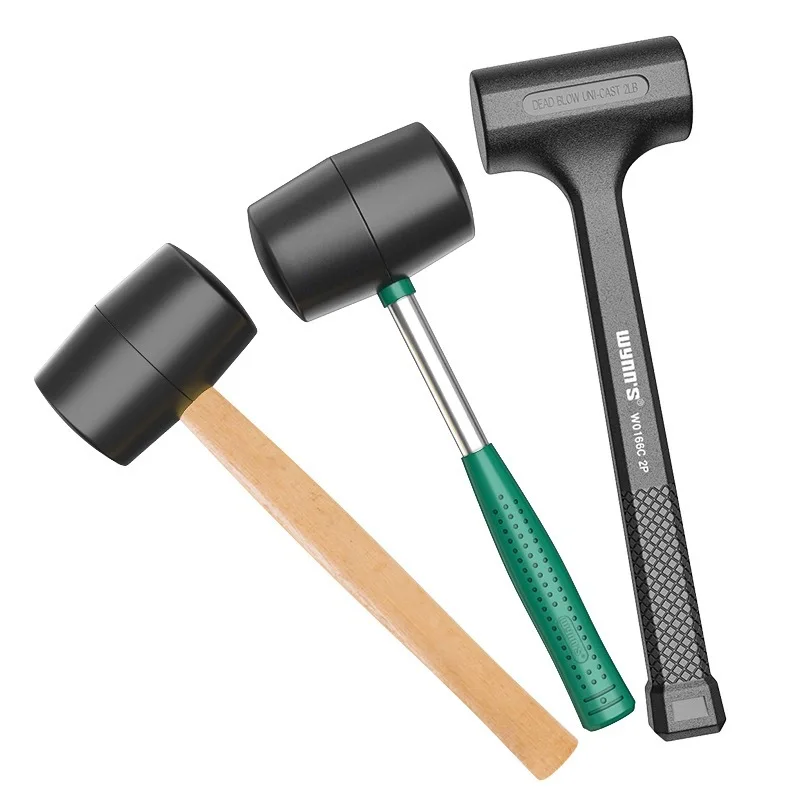 Mid Portable Rubber Hammer Double-sided Household Mallet Hand Tools for Car Repair Woodworking Door Floor Tile