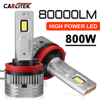 2Pcs H11B LED Headlight Bulb H1 Low Beam High Beam 800W 80000LM 6000K White Fan All-in-one Conversion Kit Fit For Kia Rondo 2007