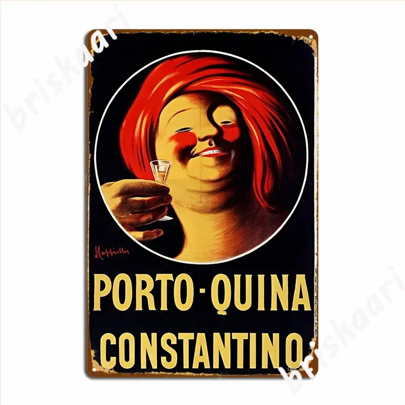 Póster de Porto Quina Constantino, placa de Metal para cine, garaje, decoración de pared de cine personalizada, cartel de estaño