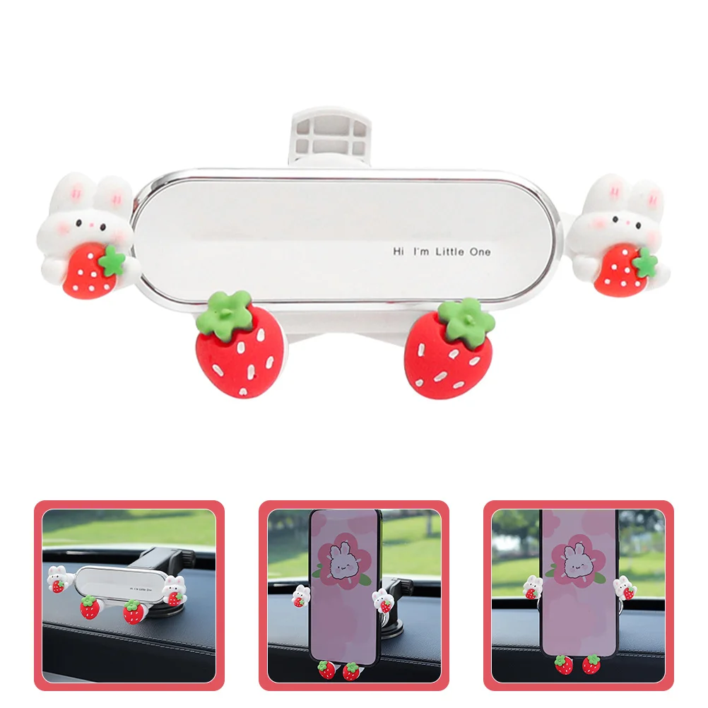 

Cute Phone Holder Bunny Rabbit Air Vent Mount Mobile Support 2023 Ice Cream Rabbit Sensing Car Accessories PHONEBracket