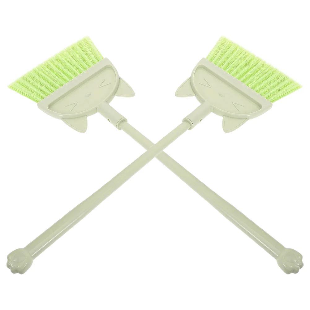 

2 pcs Children Broom Set For Toddlers Plastic Mini Brooms Kids Cleaning Tools Indoor Outdoor Home Use Hand Broom For