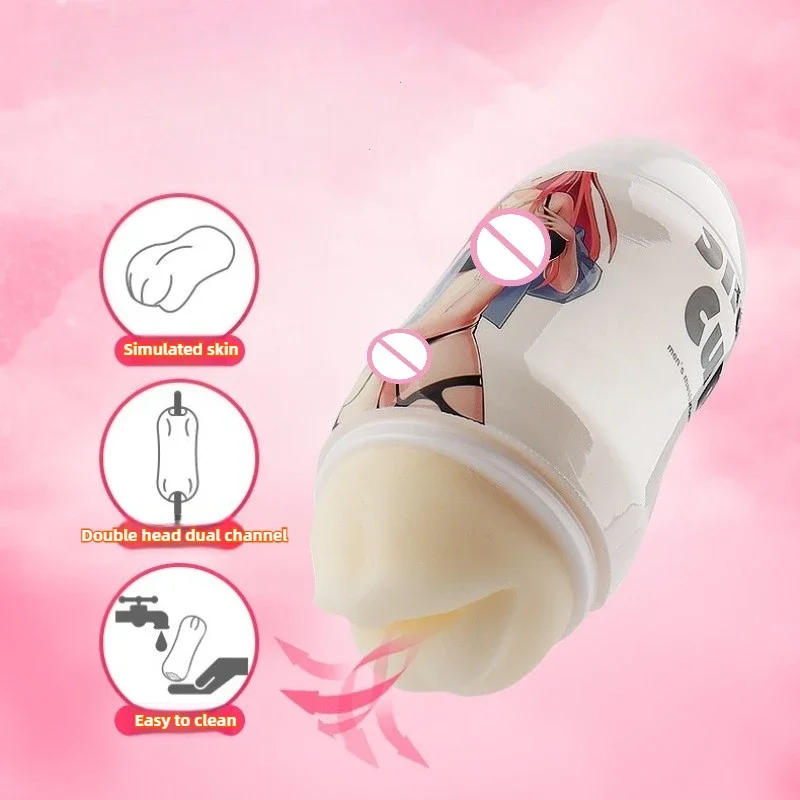 ذكر الاستمناء كأس لينة مزدوجة رئيس الجنس عن طريق الفم كس المهبل القضيب المدرب الجنس لعب الكبار السلع للرجال