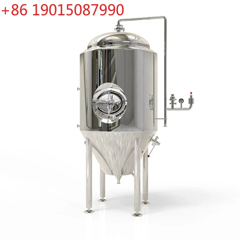 

500L Stainless Steel 304 316L Jacketed Insulation Beer Brewing Equipment Conical Wine Fermentation Tank