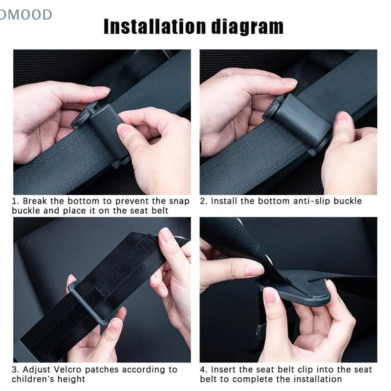 Adjustable Polyester Children's Car Seat Belts Easy-to-use Anti-snag Harnesses Youth Safety Restraints With Neck Protection