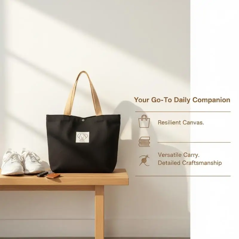 Spacious Canvas Crossbody Bags Tote for Effortless Handling of School Supplies and Study Gear