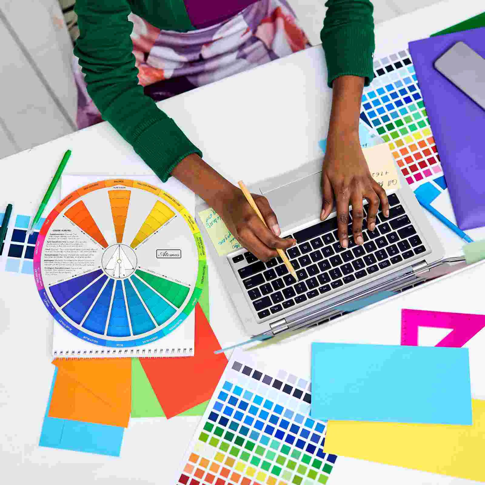 Color Card Wheel Mix Palette Paint Learning Drawing Guide for Painting Makeup Supplies Teaching Tool Color Chart